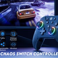 NYXI Chaos Switch Pro безжичен контролер/RGB LED подсветка-Nintendo Switch/Lite/OLED,програмируем, снимка 7 - Аксесоари - 43506568