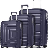 Нов комплект от 3 броя Водоустойчиви и стилни куфари за пътуване Разширяващи, снимка 1 - Куфари - 43195556
