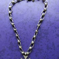 Посребрен ланец с кръст - bico, снимка 2 - Колиета, медальони, синджири - 28129554