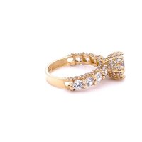 Златен дамски пръстен 4,63гр. размер:52 14кр. проба:585 модел:21860-5, снимка 2 - Пръстени - 44084538