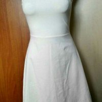 Бяла разкроена рокля от фино памучно трико🍀❤XS,S,S/M❤🍀арт.4252, снимка 2 - Рокли - 36853048