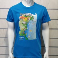 Нова мъжка синя тениска с трансферен печат Черно море - България, снимка 6 - Тениски - 28222259