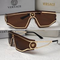 Versace 2023 дамски мъжки слънчеви очила маска 7 цвята черни кафяви прочрачни жълти розови сини , снимка 7 - Слънчеви и диоптрични очила - 40790179