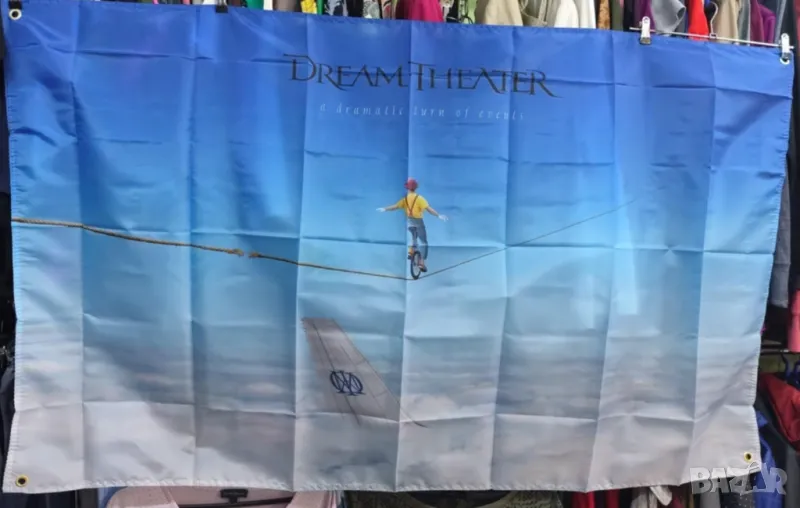 Dream Theater- A Dramatic Turn Of Events -Интериорен транспарант 90 см на 150 см, снимка 1