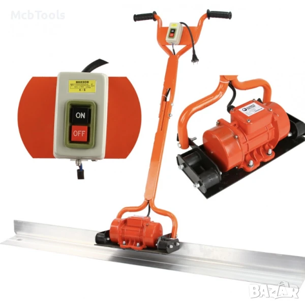Електрически вибромастар за бетон с лента 1.5 м 14 см Ripper, снимка 1