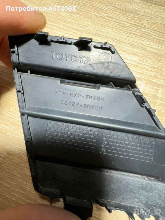 Капачка на куката за теглене на предната решетка на Тойота Ярис Toyota Yaris само за 30лв. 52127-0d4, снимка 1