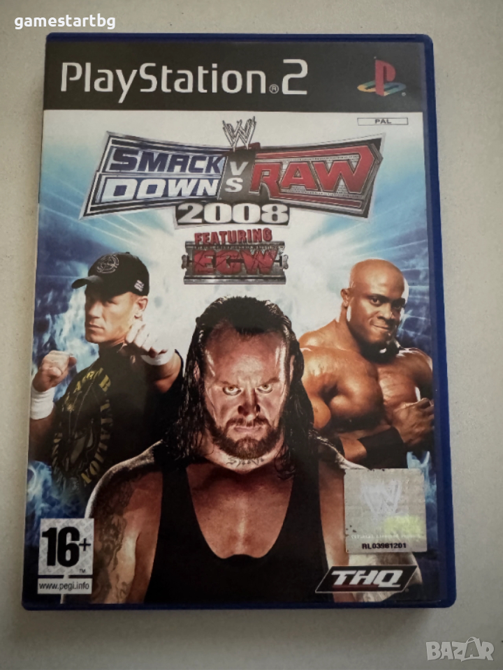    WWE SmackDown! vs. Raw 2008 за PS2, снимка 1