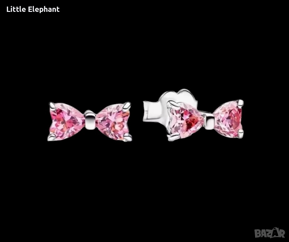 Сребърни обеци Пандора"Сладка мечта"/нови, снимка 1