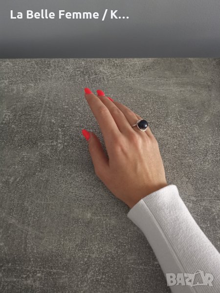 Сребърен пръстен с красива перла, снимка 1