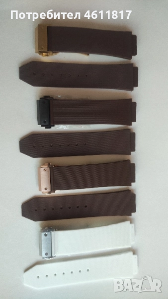 Силиконови каишки за часовник HUBLOT 25-19мм, снимка 1