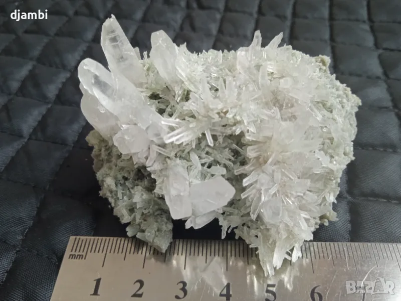 №81, Кварц, Кварцова друза, Кристали, Минерали, Родопи, Bgminerals,, снимка 1