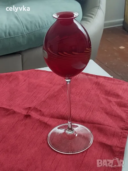 Арт стъклен свещник, снимка 1