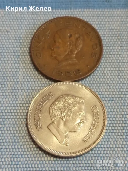 Две монети 50 филс Йордания 5 центавос 1953г. Мексико за КОЛЕКЦИОНЕРИ 29675, снимка 1