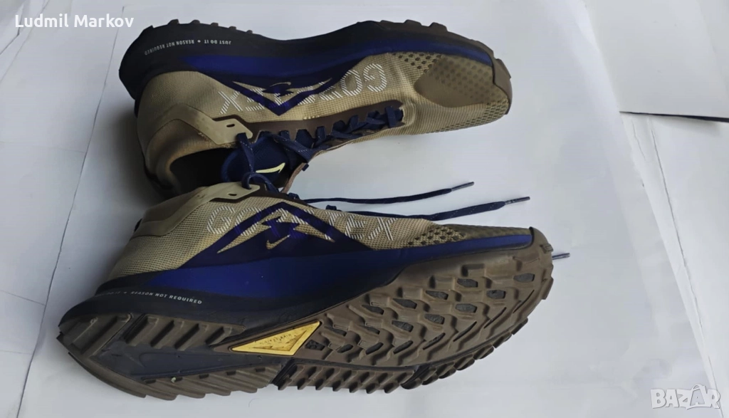 Маратонки 2024 Nike Pegasus Trail4- GORETEX,React Soles- почти нови, цвят Khaki Citron Tint, 120 лв., снимка 1