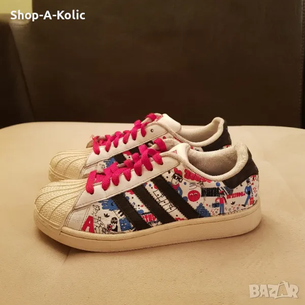 Original Rare ADIDAS SUPERSTAR Attitude Graph Print Sneakers, снимка 1