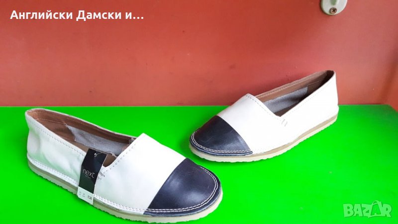 Английски дамски еспадрили естествена кожа-NEXT, снимка 1