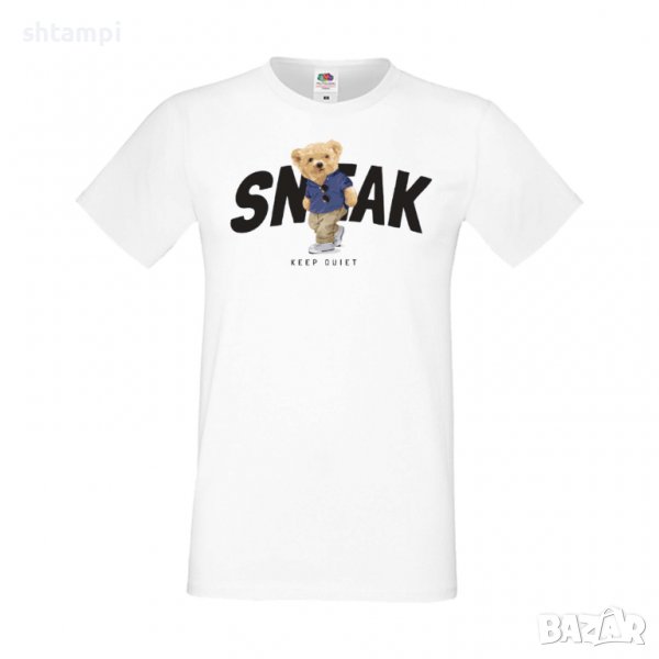 Мъжка тениска bear SNEAK Keep Quiet,Мече,Меченце,Животно, Играчка,Изненада,Подарък,Повод,, снимка 1