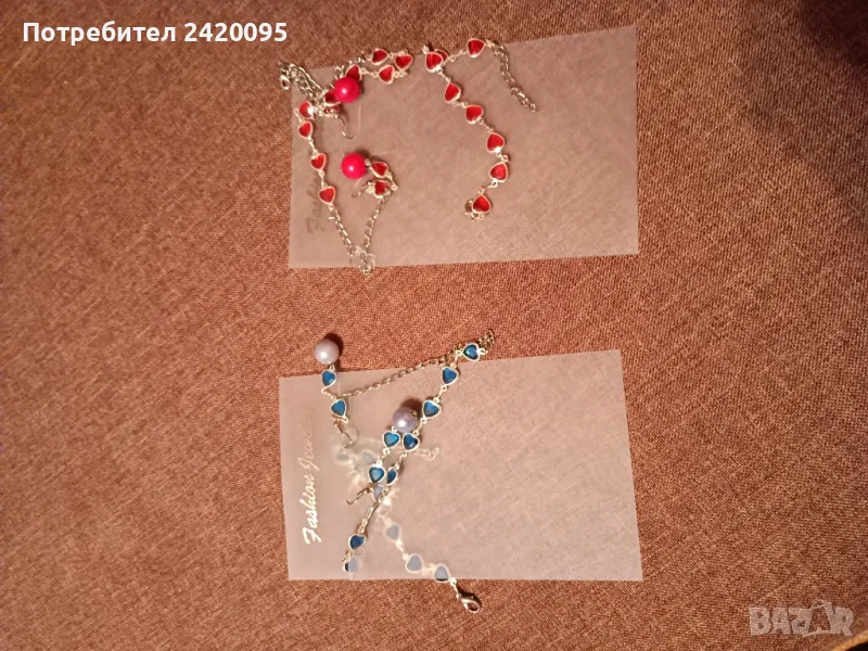 комплект ланец гривна и обици-7лв, снимка 1