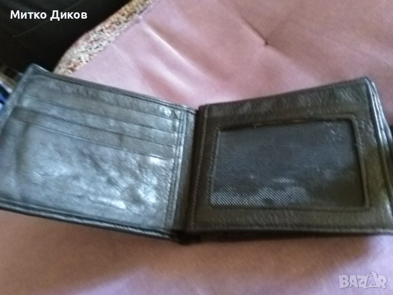 Портфейл естествена кожа Италиан Лийда №3 110х92мм, снимка 1