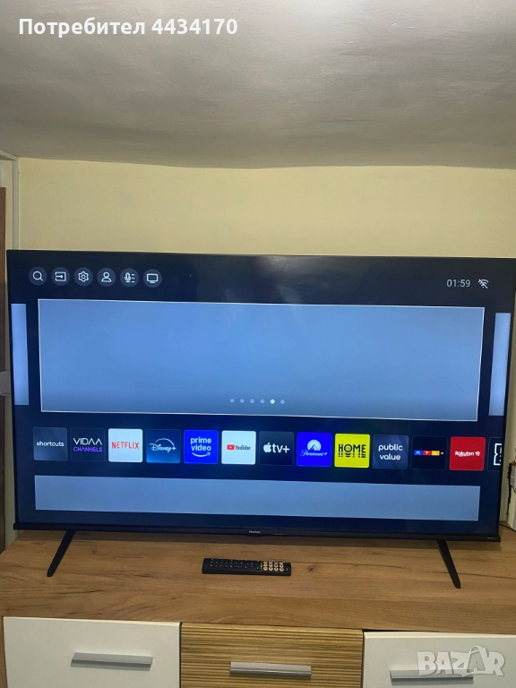 Hisense Smart TV 55A6K – 55 инча, използван, в много добро състояние, снимка 1