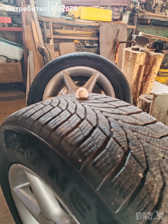 Алум.джанти R16 5х114"3 с мн.добри зимни гуми, снимка 1
