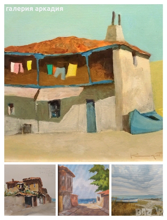 Красиви морски пейзажи на съвременните български художници Димитър Каратонев и Анатоли Панагонов, снимка 1