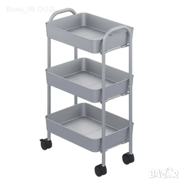 Метална сервизна количка е сив цвят , снимка 1