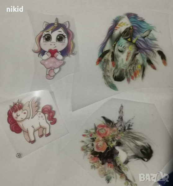 Различни кон еднорог Unicorn термо щампа апликация картинка за дреха, снимка 1