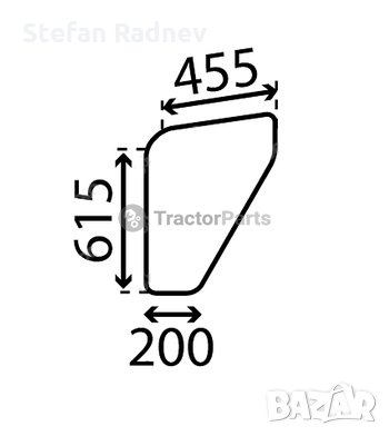 СТЪКЛО ЗА ВРАТА (ДОЛНА ЧАСТ, ПЛОСКО) - JOHN DEERE 30 СЕРИЯ, снимка 1