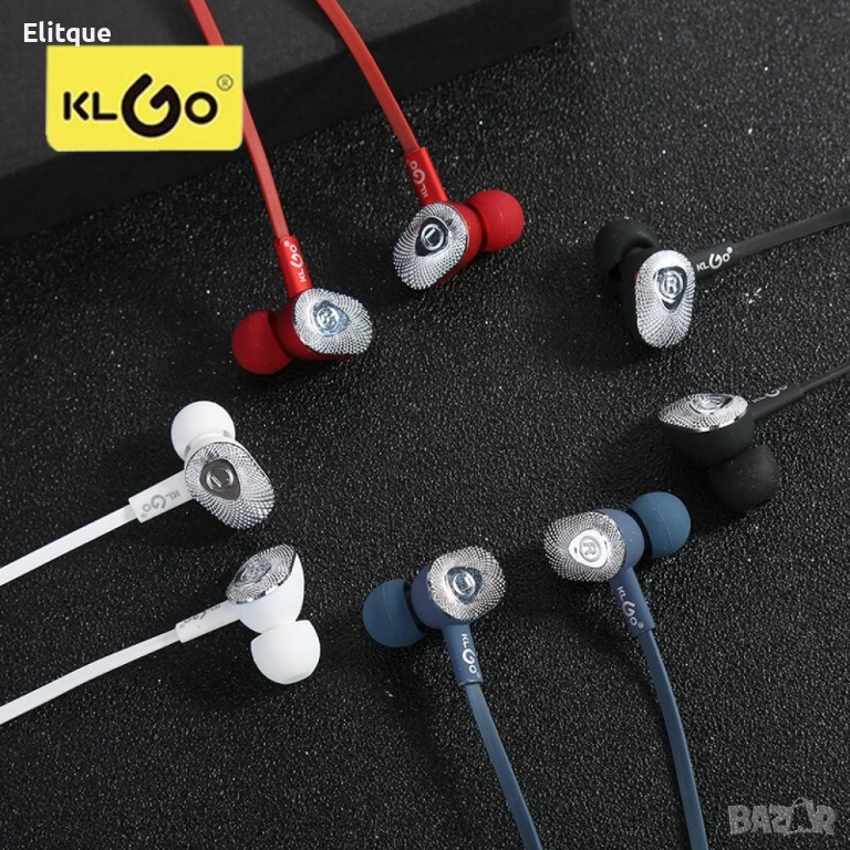 Жични слушалки с тапи и контрольор разположен върху кабела KLGO KS-10 - EP57, снимка 1