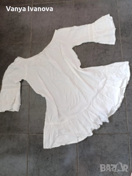 Lascana бяла памучна рокля за плаж, снимка 1