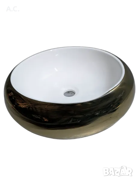 Златна мивка за баня,тип купа, снимка 1