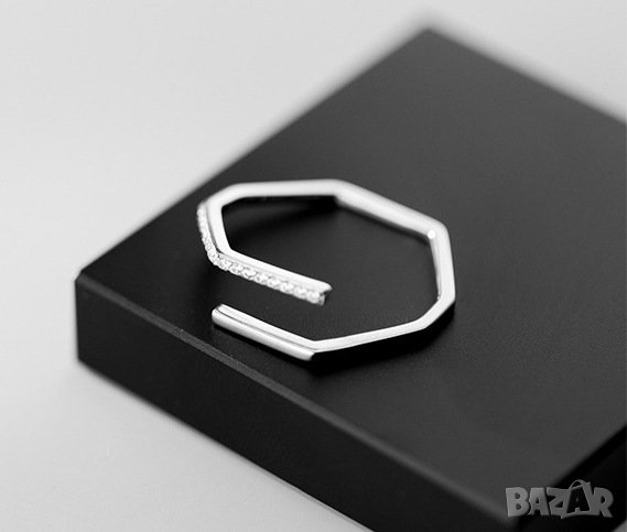 Тотална разпродажба - 50% Сребърен пръстен регулируем /2325/, снимка 1