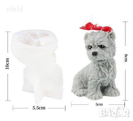 3D Голямо седнало куче силиконов молд форма фондан свещ гипс шоколад декор смола, снимка 1