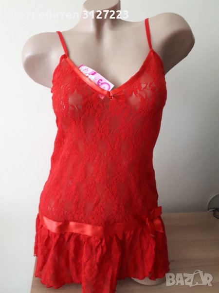 Нощница с прашка в червено Хепи, снимка 1