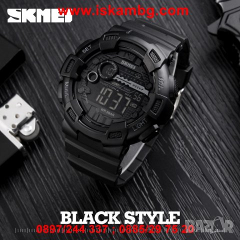 Спортен часовник SKMEI черен хронометър аларма - 1243, снимка 7 - Мъжки - 26836756