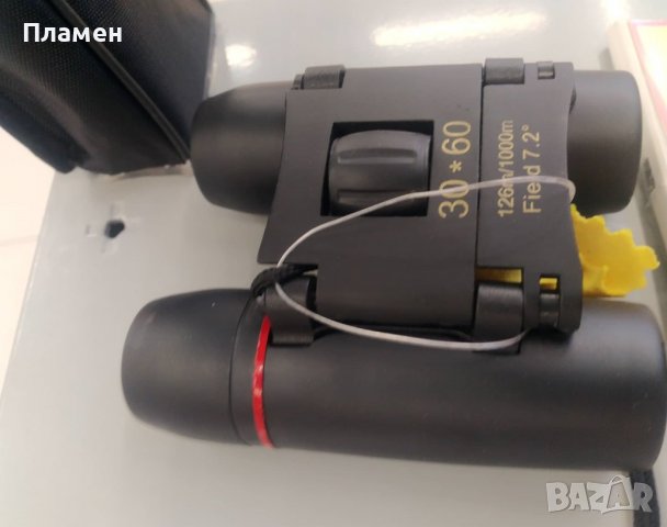 Бинокъл 30х60 126м./1000м. Field 7,2 градуса Размери 8х9х10х3,5 см, снимка 6 - Екипировка - 36977984