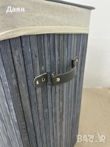 Кош за пране HOMCOM, бамбуков, 100L, снимка 3 - Други стоки за дома - 52580466