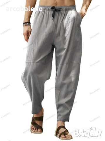 Ежедневни мъжки свободни панталони с шнур, 7цвята, снимка 6 - Панталони - 44054028