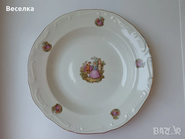 Порцеланово плато Изида с мотив Ромео и Жулиета , снимка 2 - Антикварни и старинни предмети - 51112566