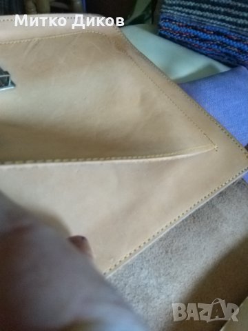 Чанта естествена кожа нова женска 240х200х70мм светло кафява, снимка 7 - Чанти - 32980567
