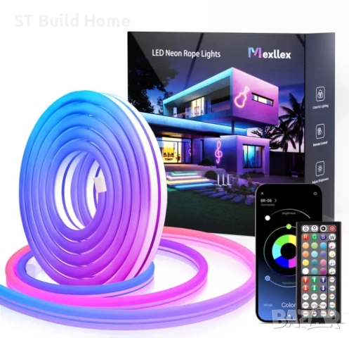 ⭐ТОП Обява–LED Скрито RGB Осветление 5/10/15/20м.за Вътрешна и Външна Употреба| STBuildHome⭐