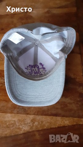 шапка бейсболна с козирка, сива, плътен мек плат, 100% памук SYT - Love is all you need, снимка 3 - Шапки - 43536107