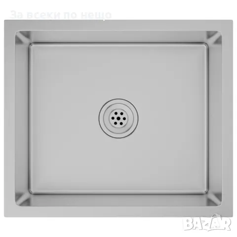 Ръчно изработена кухненска мивка с цедка, неръждаема стомана