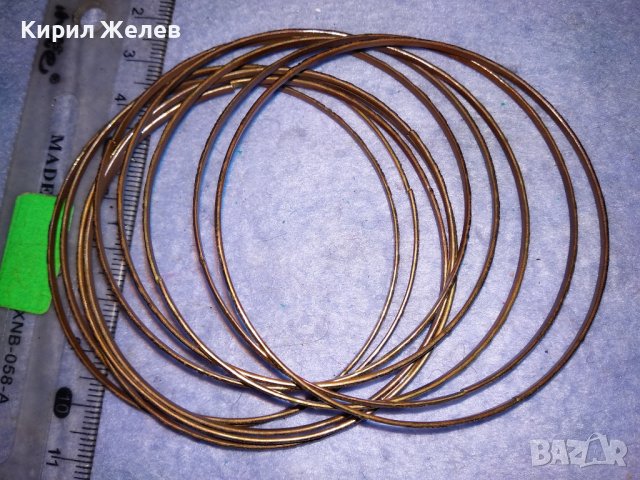 КОМПЛЕКТ ОРНАМЕНТИРАНИ БРОНЗИРАНИ ТЪНКИ СТОМАНЕНИ ГРИВНИ 37491, снимка 7 - Гривни - 40813837