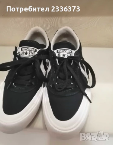 Черни кецове Converse, номер 35, снимка 3 - Детски гуменки - 50756343