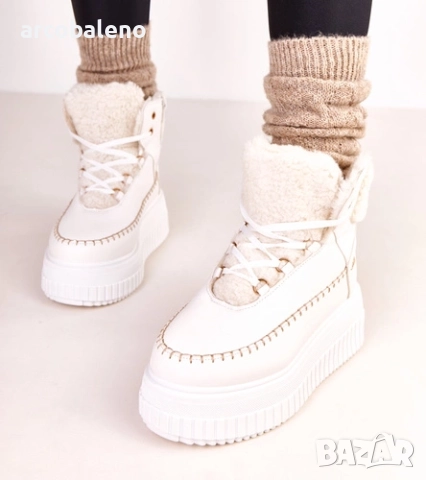 Дамски изолирани боти до глезена на платформа Lorraine, 3цвята , снимка 3 - Дамски боти - 52167015