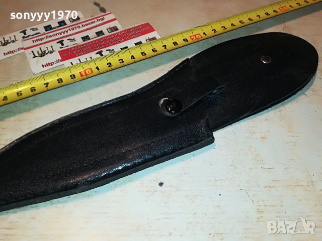 КАНИЯ ЗА НОЖ ЧЕРНА КОЖА 2310221140, снимка 9 - Колекции - 38422852