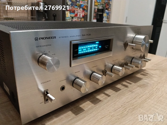 Усилвател Pioneer SA 708, снимка 3 - Ресийвъри, усилватели, смесителни пултове - 53477534
