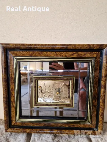 Прекрасна антикварна италианска сребърна картина , снимка 6 - Картини - 50311078